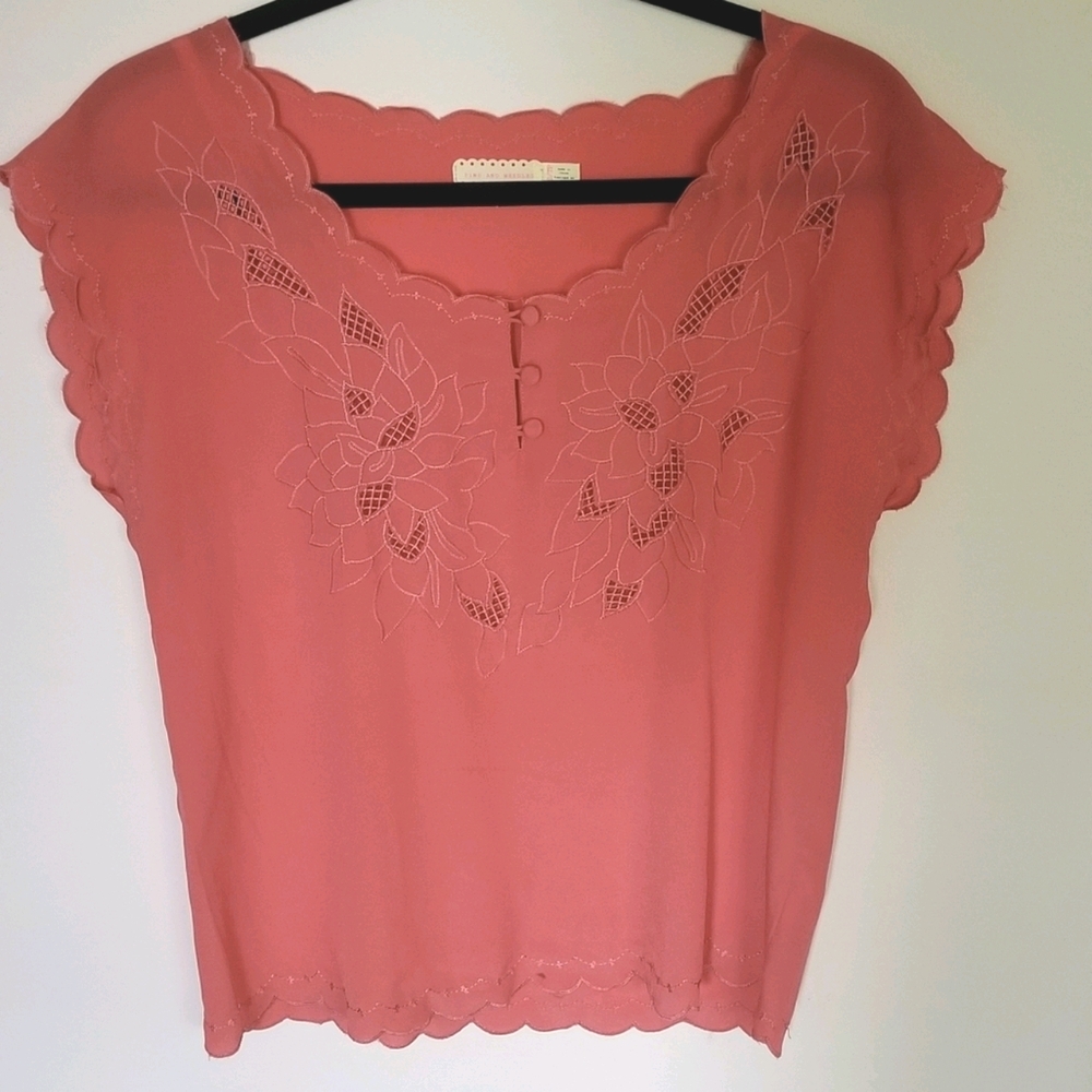 Urban Outfitters Coral Blouse